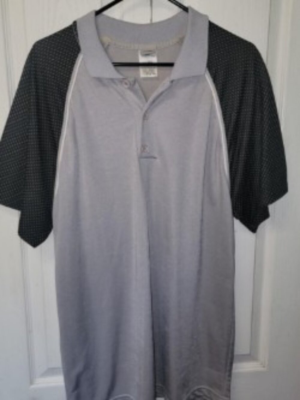 Zone Pro Boys XL 18-20 Gray Black Athletic Polo Shirt Performance